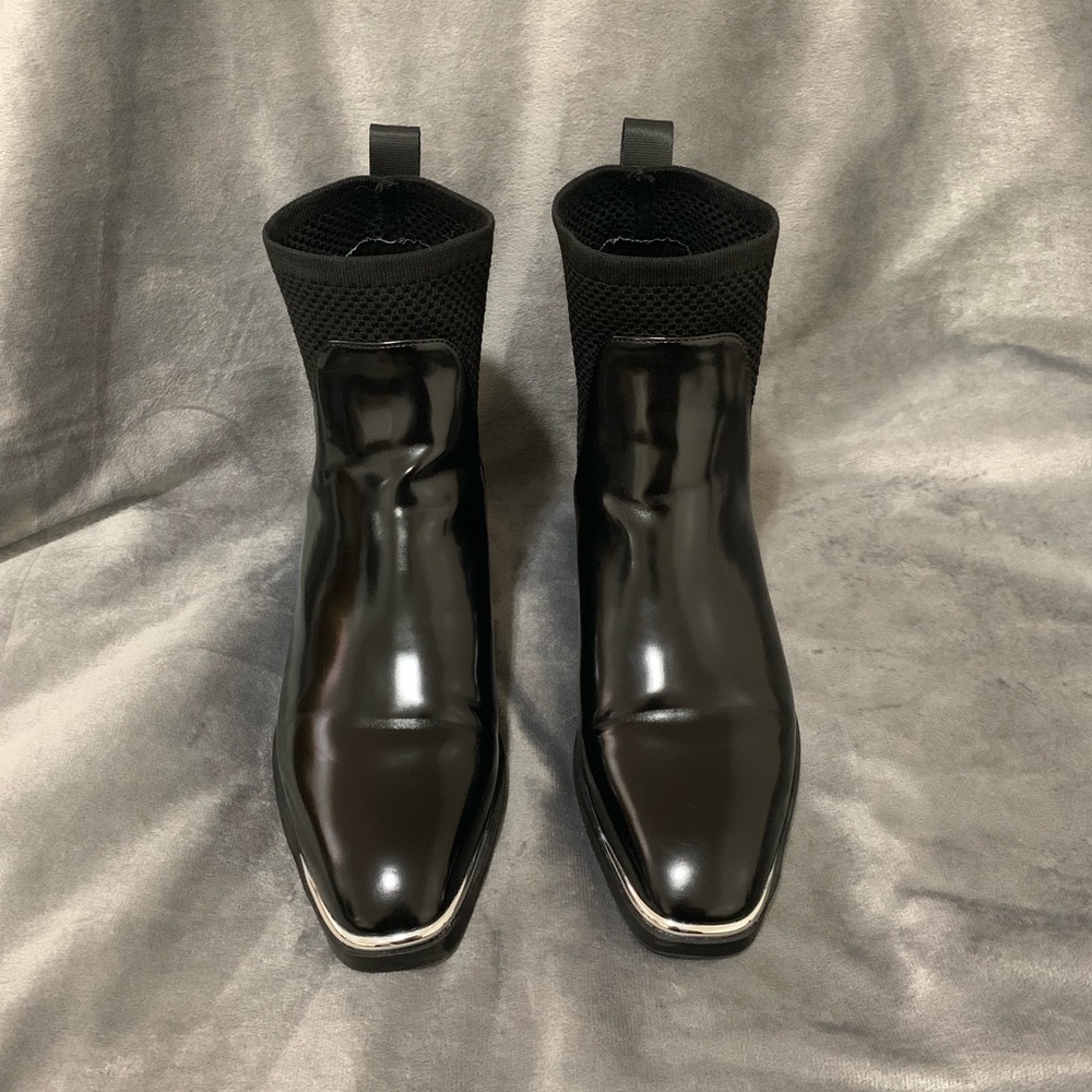 Size 6 Zara Boot with Chrome Bar & Mesh detail.
